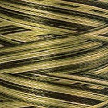 Preview: Spule Poly Sheen Multi Mossy Tones, bunt mit Oliv, Hellgrün und Khaki